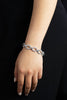 6.30 Carats Total Round and Baguette Cut Diamond Encrusted Link Bracelet in White Gold