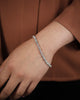 6.60 Carats Total Mixed Cut Alternating Diamond Tennis Bracelet in Platinum