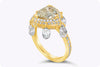 GIA Certified 2.02 Carat Triangular Cut Yellow Diamond & Briolette Fashion Ring in Yellow Gold