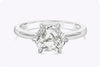 GIA Certified 1.87 Carats Trapezoid Diamond Solitaire Engagement Ring in Platinum