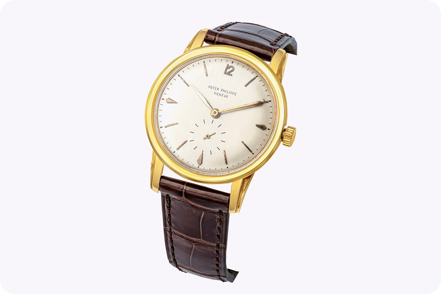 Vintage Patek Philippe Calatrava Men's Wristwatch in Yellow Gold