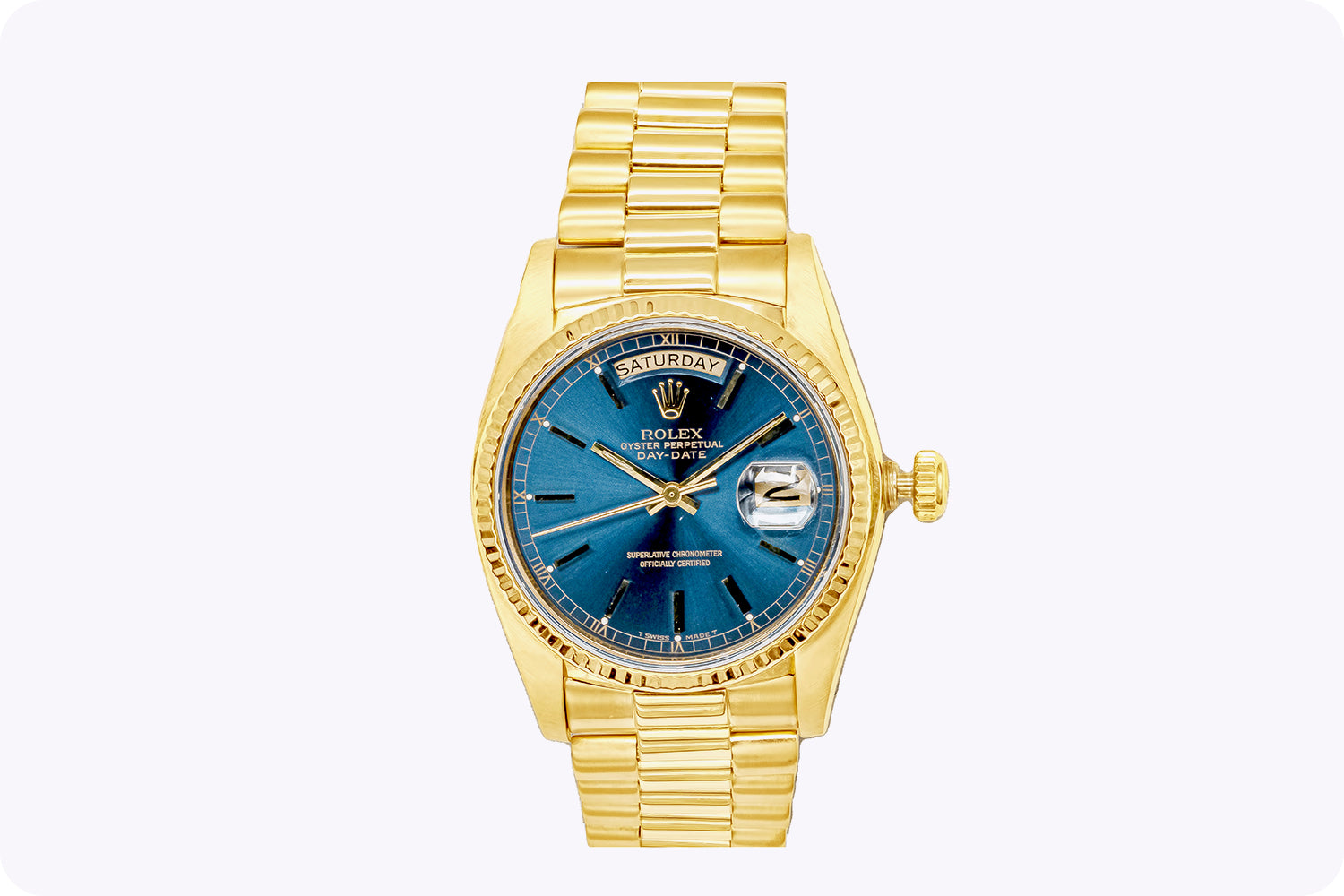 1982 Rolex President Day-Date Wristwatch Made in Yellow Gold, Ref. 18038