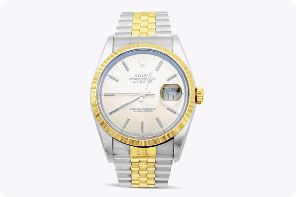 Rolex Datejust 16233 Champagne 18K Yellow Gold and Stainless Steel Men's Watch