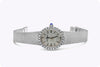 Baume et Mercier Ladies Antique Watch with Diamond Bezel and Blue Sapphire Crown