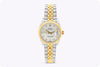 Rolex Oyster Perpetual Datejust Round Cut Diamond Unisex Wristwatch in Steel & Yellow Gold