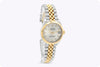 Rolex Oyster Perpetual Datejust Round Cut Diamond Unisex Wristwatch in Steel & Yellow Gold