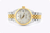 Rolex Oyster Perpetual Datejust Round Cut Diamond Unisex Wristwatch in Steel & Yellow Gold