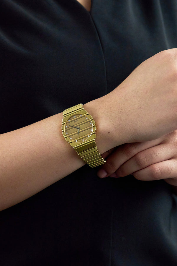 Piaget Polo Diamond Quartz Unisex Watch in 18K Yellow Gold