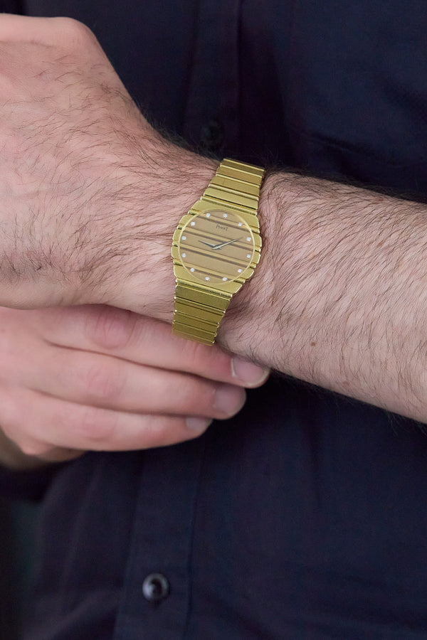 Piaget Polo Diamond Quartz Unisex Watch in 18K Yellow Gold