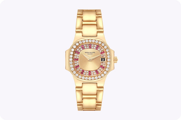 1994 Patek Philippe Ruby and Diamond Wristwatch in Yellow Gold, Ref. No. 4700/153