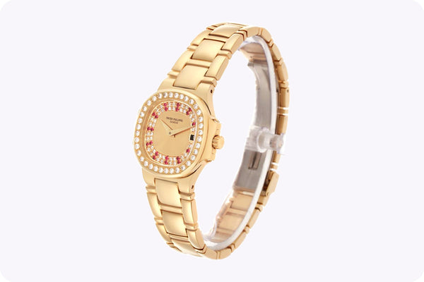1994 Patek Philippe Ruby and Diamond Wristwatch in Yellow Gold, Ref. No. 4700/153