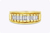 1.02 Carat Total Baguette Diamond Wedding Band Ring in Yellow Gold