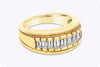 1.02 Carat Total Baguette Diamond Wedding Band Ring in Yellow Gold