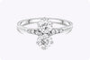 1.02 Carats Total Double Old European Cut Antique Engagement Ring in Platinum