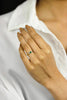 0.20 Carat Total Emerald and Diamond Antique Wedding Band Ring in Yellow Gold