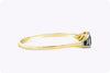 0.20 Carat Total Emerald and Diamond Antique Wedding Band Ring in Yellow Gold