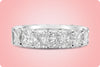 10.50 Carat Total Radiant Cut Diamond Eternity Wedding Band Ring in Platinum