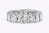 10.50 Carats Total Radiant Cut Diamond Eternity Wedding Band Ring in Platinum