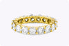 4.17 Carat Total Round Diamond Eternity Wedding Band Ring in Yellow Gold