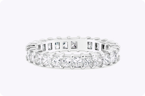 2.30 Carat Total Princess Cut Diamond Eternity Wedding Band Ring in Platinum