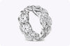 0.80 Carats Total Brilliant Round Diamond Vintage Style Wedding Band in White Gold