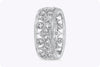 1.18 Carats Total Brilliant Round Cut Diamond Open-Work Wedding Band in White Gold