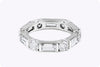 3.72 Carats Total Mixed Cut Diamonds Eternity Wedding Band in Platinum