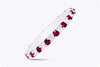 0.78 Carat Total Alternating Ruby and Diamond Eternity Wedding Band Ring in White Gold