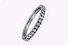 0.70 Carats Brilliant Round Cut Diamond Eternity Wedding Band Ring in Black Rhodium