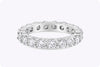2.80 Carat Total Round Diamond Eternity Wedding Band Ring in Platinum