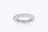 5.49 Carats Total Round Brilliant Cut Diamond Eternity Wedding Band in Platinum