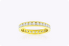 1.18 Carat Total Round Diamond Channel Set Eternity Wedding Band Ring in Yellow Gold