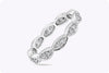 0.50 Carats Total Brilliant Round Antique Style Wedding Band Ring in White Gold