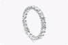 1.92 Carats Total Brilliant Round Diamond Eternity Wedding Band Ring in White Gold