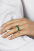 4.70 Carats Total Oval Cut Green Emerald East-West Eternity Wedding Band in White Gold