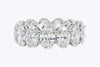 GIA Certified 11.27 Carats Total Oval Cut Diamond Eternity Wedding Band Ring in Platinum