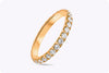1.03 Carats Total Round Diamond Pave-Set Eternity Wedding Band Ring in Rose Gold