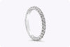 0.90 Carat Round Cut Diamond Eternity Wedding Band Ring in White Gold