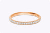 0.39 Carat Total Round Diamond Eternity Wedding Band Ring in Rose Gold