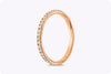 0.39 Carat Total Round Diamond Eternity Wedding Band Ring in Rose Gold