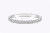 0.38 Carats Total Brilliant Round Diamond Eternity Wedding Band in White Gold
