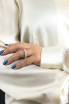 4.09 Carat Total Oval Cut Diamond Eternity Wedding Band Ring in Platinum