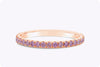 0.56 Carats Total Pink Diamond Eternity Wedding Band Ring in Rose Gold