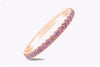 0.56 Carats Total Pink Diamond Eternity Wedding Band Ring in Rose Gold