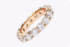 3.80 Carats Total Brilliant Round Diamond Eternity Wedding Band in Rose Gold
