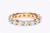 3.80 Carats Total Brilliant Round Diamond Eternity Wedding Band in Rose Gold