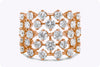 2.71 Carat Total Round Diamond Wide Fashion Ring in Rose Gold