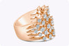2.71 Carat Total Round Diamond Wide Fashion Ring in Rose Gold