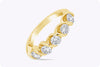 1.01 Carats Total Brilliant Round Diamond Twisting Wedding Band in Yellow Gold
