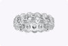 5.21 Carat Oval Cut Diamond Eternity Wedding Band in Platinum